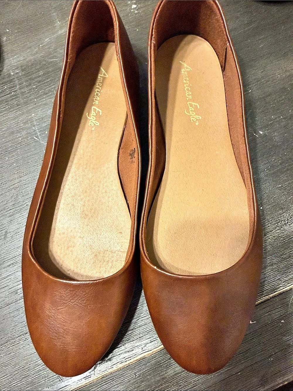 American Eagle Women's Brown Pointed-Toe Flats